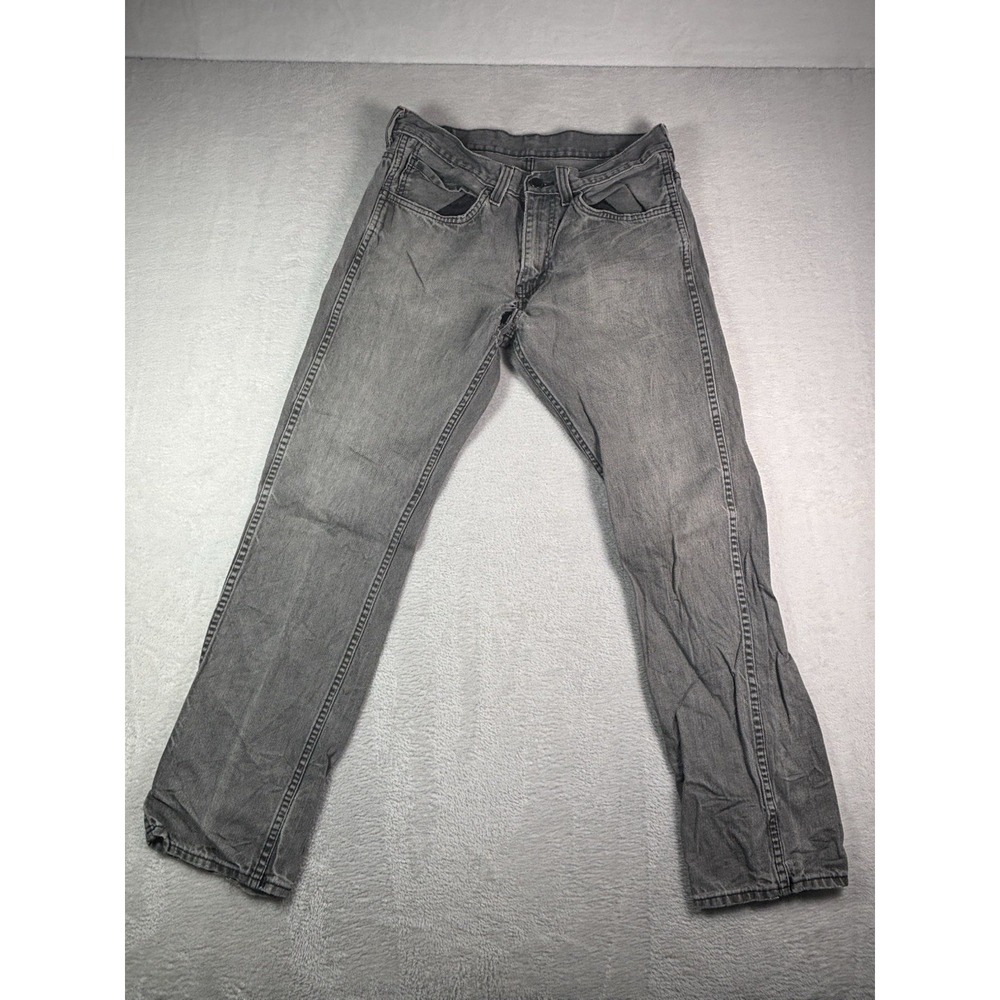 Vintage Levi’s 511 Mens Jeans 34x32 Gray/Black Regular Fit Straight Distressed